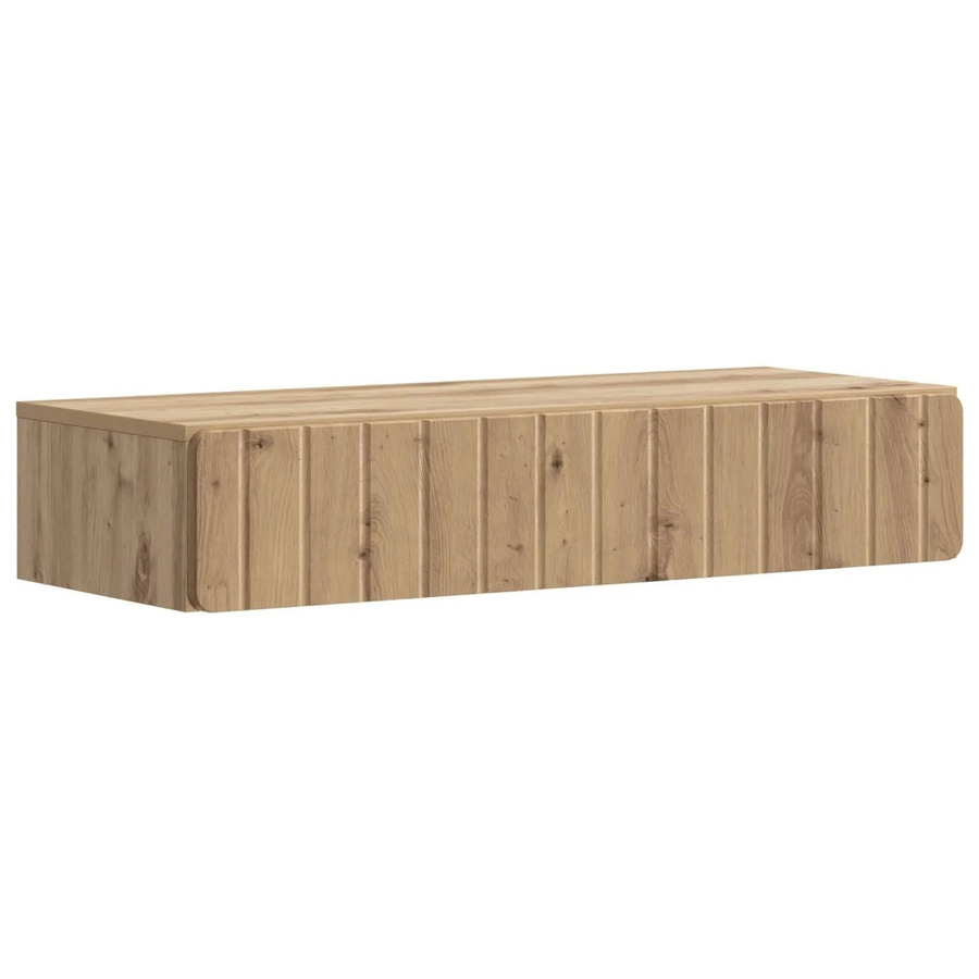 vidaXL Wandmontierter Beistelltisch Artisan-Eiche, modern, Braun, B/T/H: 87,5 x 34,5 x 17 cm - Bild 2
