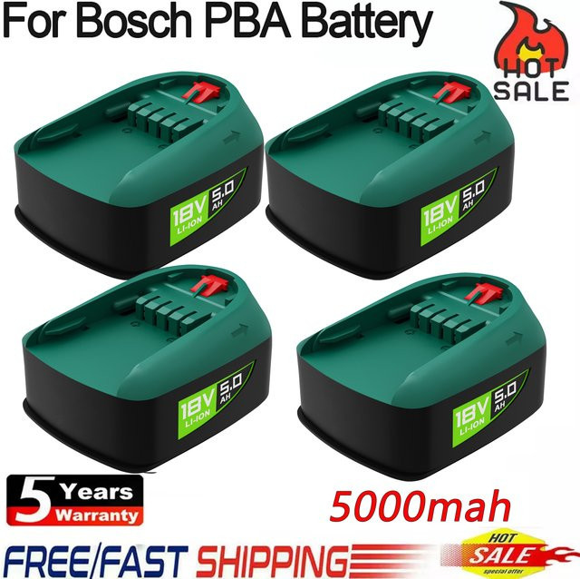 Bosch Ersatzakku 5000mAh für PBA 18V Elektrowerkzeuge in Grün - Bild 1