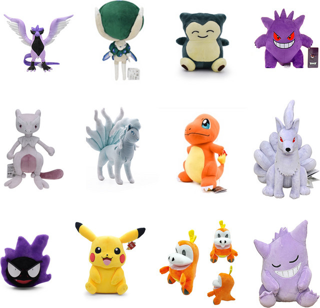 DUODUOBAO Pokémon Plüschtier-Set, Pikachu Gengar Snorlax Mewtwo Glurak, Stoffpuppen - Bild 1