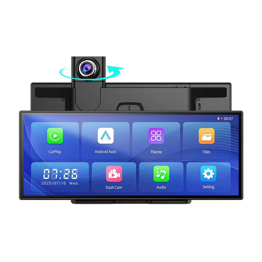 Imagebon H70 Plus Dashcam mit 11,4 Zoll Display, Dual-Linsen, 60FPS, kabellosem CarPlay & Android Auto, ADAS und GPS-Navigation, Schwarz - Bild 6