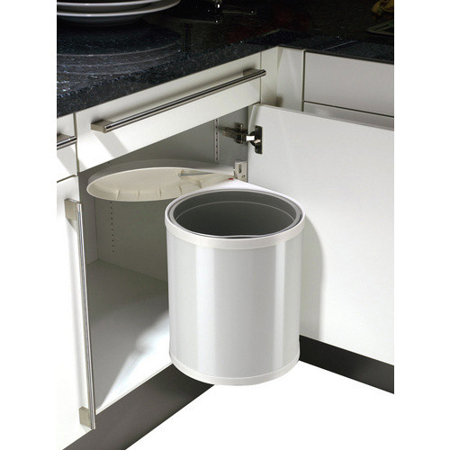 Hailo Compact-Box M Einbau-Mülleimer aus Stahlblech Weiß 15 l - Bild 3