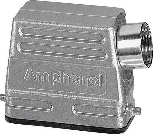 Amphenol C146 10G010 500 Tüllengehäuse niedrige Bauform mit seitlichem Kabelabgang in Silber - Bild 1