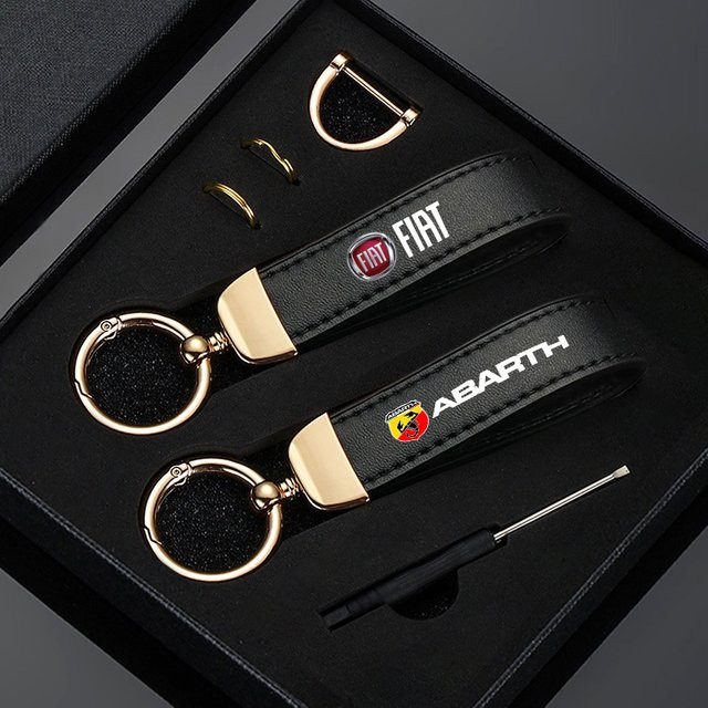 Fiat Schlüsselanhänger Kalbsleder, Unisex - Bild 1
