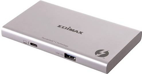 EDIMAX Thunderbolt 4 Dockingstation TD-405BP 5-in-1 Mini Docking Station in Silber für USB-C und Thunderbolt Anschlüsse - Bild 1