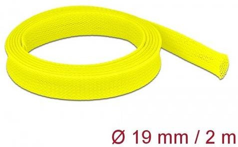 Delock 20745 Geflechtschlauch aus Polyester in Gelb, Länge: 2 m - Bild 1