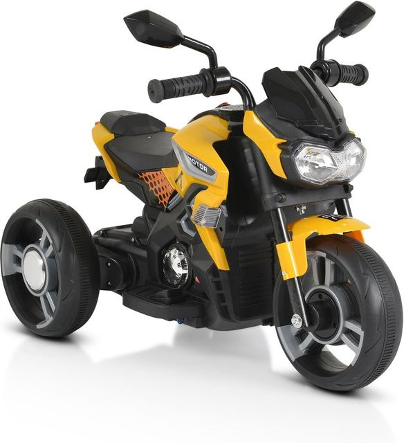 Moni Elektromotorrad Colombo mit Scheinwerfer, zwei Motoren, MP3, gelb - Bild 1