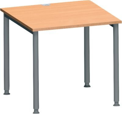 Schäfer Shop Genius Schreibtisch MODENA FLEX mit 4-Fuß-Rundrohr in Buche und Anthrazit, B: 80 cm, T: 80 cm - Bild 1