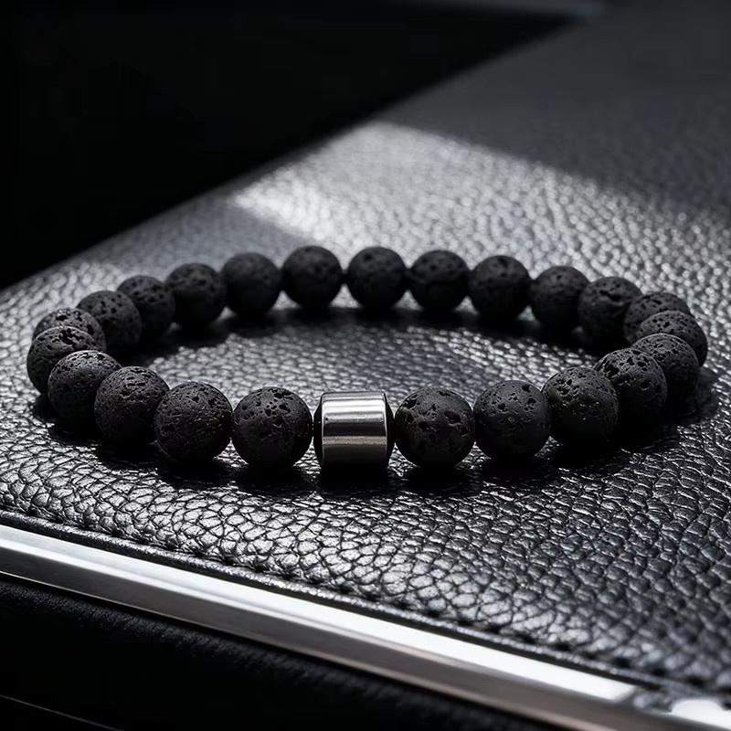 Armband Herren, Hämatit, Howlith, Tigeraugen, 8mm - Bild 2