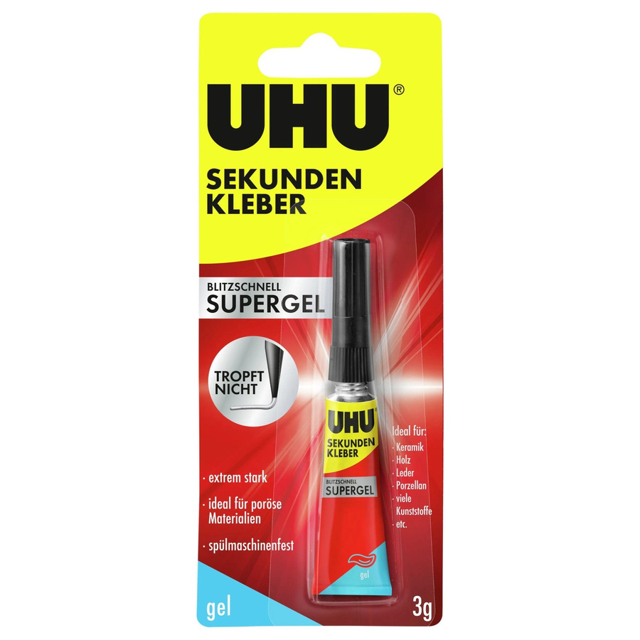 UHU Sekundenkleber Blitzschnell Supergel transparent 3 g - Bild 2