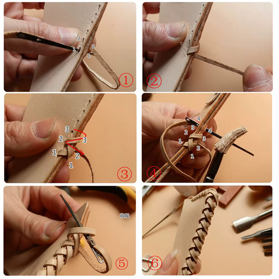 QJH Flache Leder-Nähnadel aus Metall in Silber, Größe 2, Schnürnadel für DIY-Projekte - Bild 3