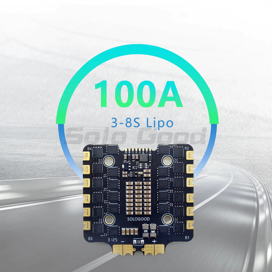 SoloGood 8S F722 Stack Flugcontroller mit 100A 4-in-1 ESC und ICM42688P in Schwarz, B/T: 30,5 x 30,5 mm, für FPV-Drohnen (3-8S) - Bild 3