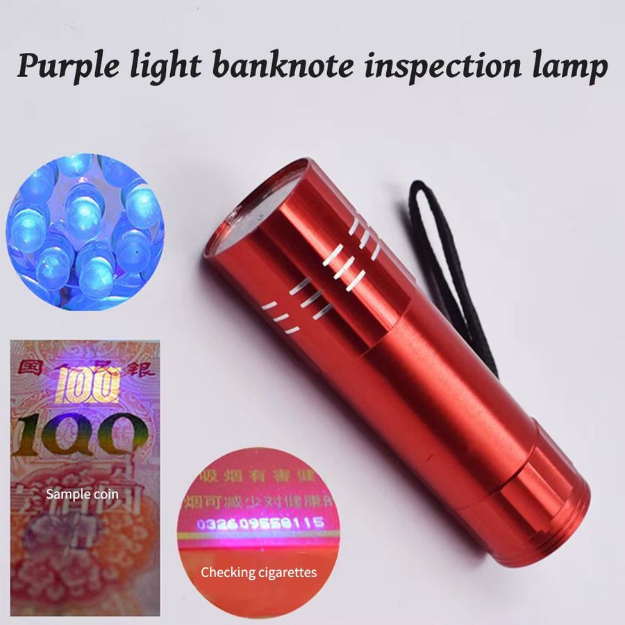 LONGRIVER UV Taschenlampe mit 9/12 LED für die Erkennung von Haustierurin, Flecken und Geldscheinen, wasserdichtes Schwarzlicht für Notfälle - Bild 3