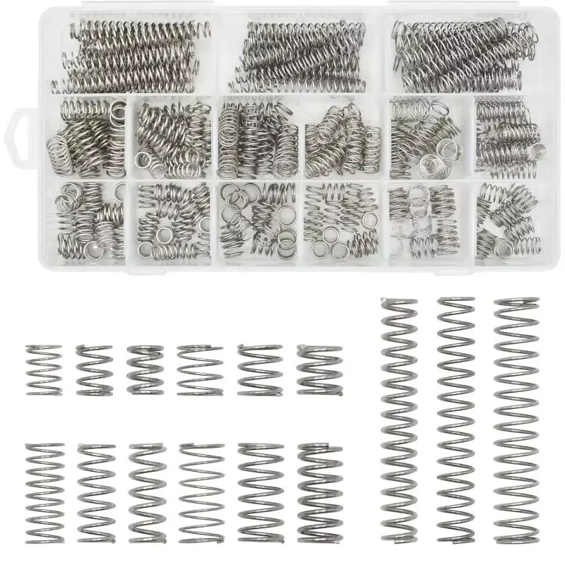 Druckfeder Sortiment Kit aus 304 Edelstahl in Silber mit 240 Teilen und 15 Größen für mechanische Reparaturen und DIY Projekte - Bild 2