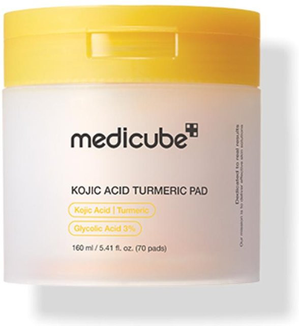medicube Kojisäure Kurkuma Pad, 160 ml, mit AHA, BHA, Hyaluronsäure und Panthenol - Bild 1