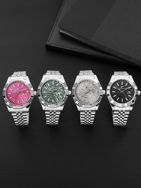 Ricecgo Armbanduhr Quarz, Edelstahl, Grün, Herren - Bild 1