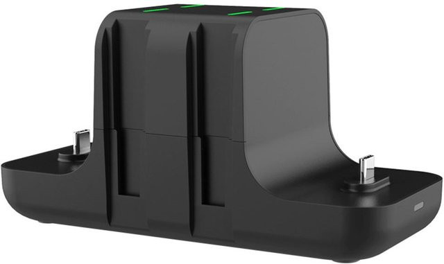 VAORLO 6 in 1 Ladestation Docking Station mit LED-Anzeige für Nintendo Switch Joy-Con Controller Typ-C Schwarz - Bild 1