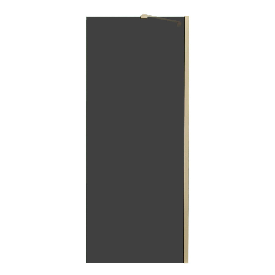 AICA Walk In Duschtrennwand mit Goldrahmen, B: 110 cm, H: 200 cm, 8mm NANO-Glas in Grau getönt mit Glasschutzfolie und Easy-Clean-Beschichtung - Bild 2