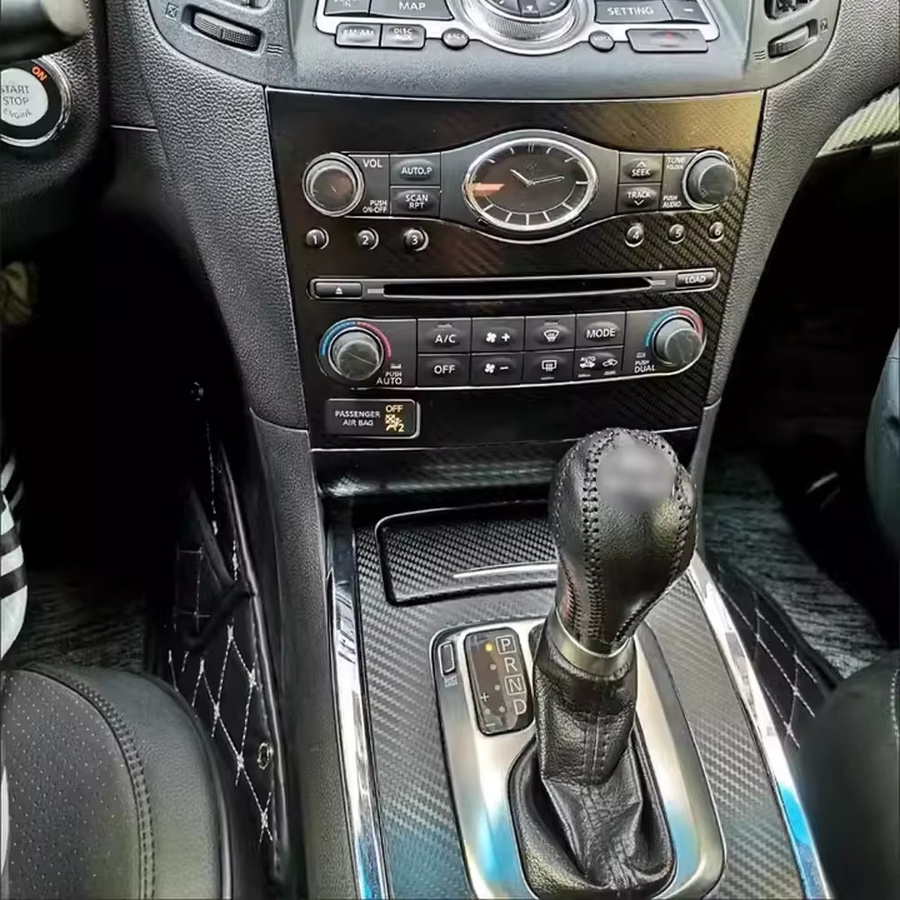 3D/5D Carbon Faser Auto Innen Mittelkonsole Aufkleber für Infiniti G37 G37S Coupé in Schwarz - Bild 4