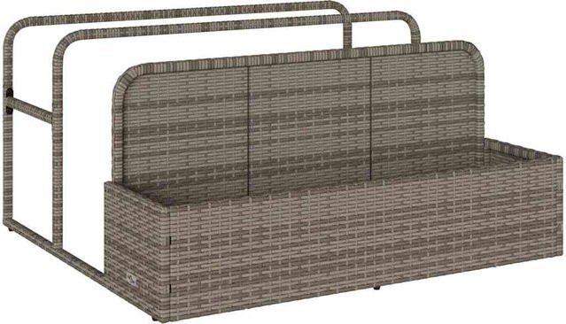 Pool-Aufbewahrungsbox aus Poly-Rattan von Yiwydaa in Grau, B/T/H: 110 x 100 x 57 cm - Bild 1