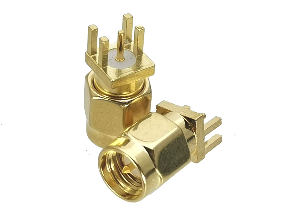 10 Stück SMA Stecker Lötplatine Clip Rand Montage mit Drahtklemmen in Gold - Bild 2