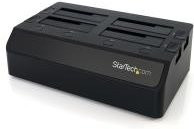 StarTech.com USB 3.0 zu 4-Bay SATA 6Gbps Festplatten-Dockingstation mit UASP und Dual-Lüftern für 2,5 und 3,5 Zoll SSD/HDD in Schwarz (SATA-600) (SDOCK4U33) - Bild 1