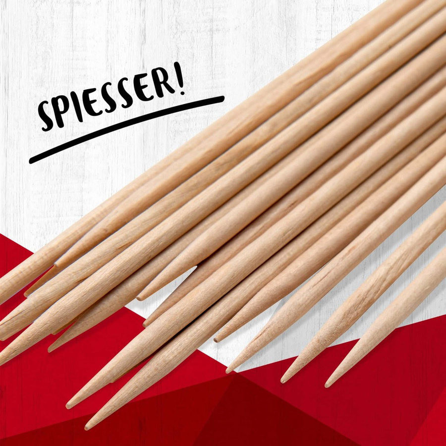 Fackelmann Holzspieße Eco aus FSC-zertifizierter Birke, 25 Stück, braun, Länge: 30 cm - Bild 2