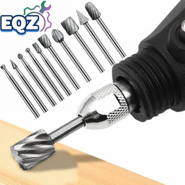 Dremel 6-teiliges Bohrer-Set aus Schnellarbeitsstahl in Silber mit 1/8 Zoll Schaft, bestehend aus Bohrern und Holzschnitzraspeln - Bild 1