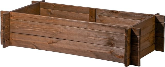Dobar Steck-Hochbeet aus Massivholz Kiefer in Dunkelbraun B/T/H: 117 x 58,5 x 27,5 cm - Bild 1