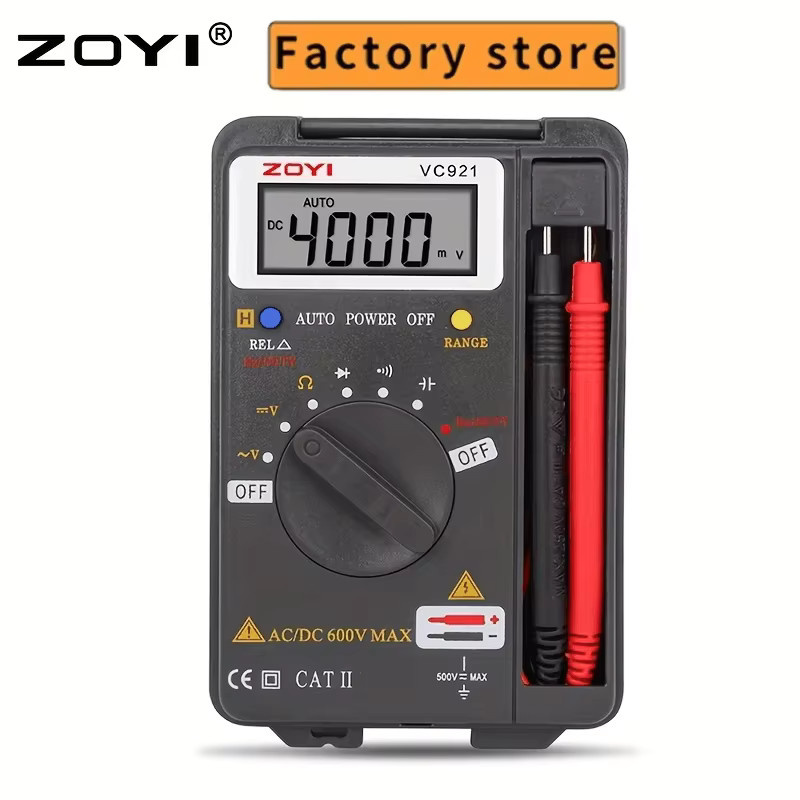 ZOYI ZTVC921 Digitalmultimeter mit hochpräzisem LCD-Display als tragbares Taschen-Minimessgerät und professionelles Elektriker-Reparaturwerkzeug - Bild 5