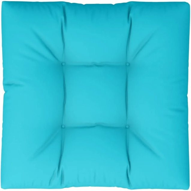 vidaXL Palettenkissen Türkis aus Polyester, UV-beständig und wasserabweisend, B/T/H: 70 x 70 x 12 cm - Bild 1