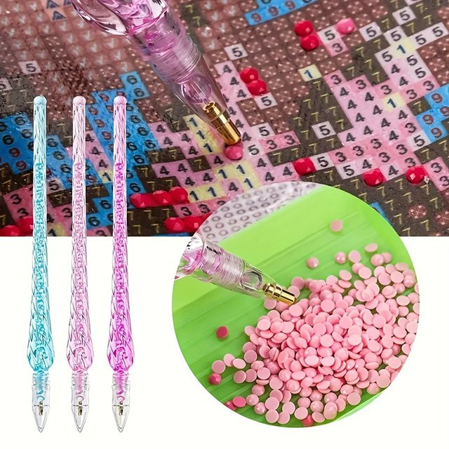 Diamantmalerei Kristallstift in Multicolour aus Kunststoff für Bastelarbeiten und Schmuckherstellung - Bild 1