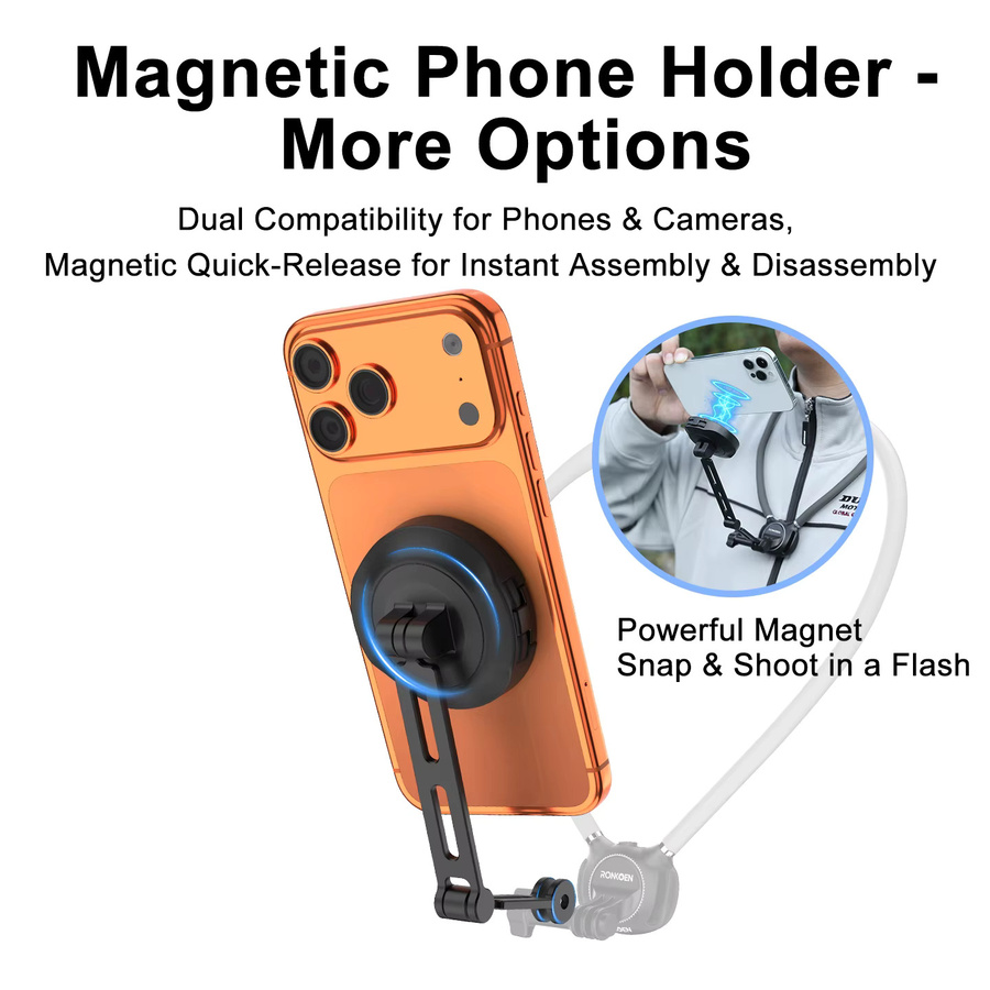 Ronkoen Silikon Handy-Magnethalterung für den Hals mit Schnellverschluss für iPhone Samsung Huawei Xiaomi - Bild 3