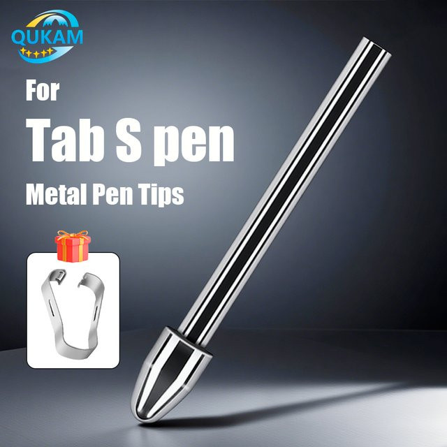 qukam Ersatz-Stylus-Bleistiftspitzen aus Metall in Silber für Samsung Galaxy Tab S7 FE S8+ S8 S9 S23, druckempfindlich mit 4096 Druckstufen - Bild 1