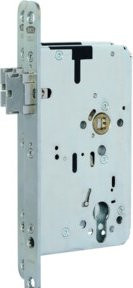 BKS Panik-Einsteckschloss B-21160 Fluchttürschloss Funktion E Rundstulp Silber, B/T/H: 20 x 65 x 72 mm - Bild 1