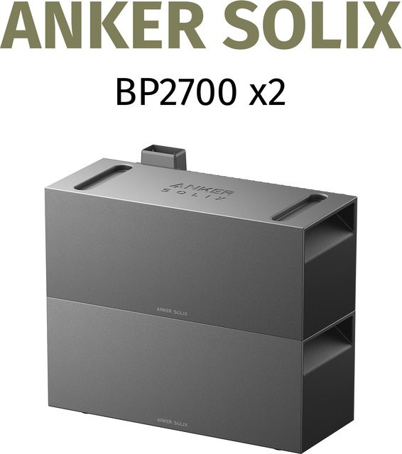 Anker SOLIX BP2700 Erweiterungsbatterie Speicher Akku 2700Wh Battery Pack für Anker Solix Solarbank 3 E2700 Pro in Grau - Bild 1