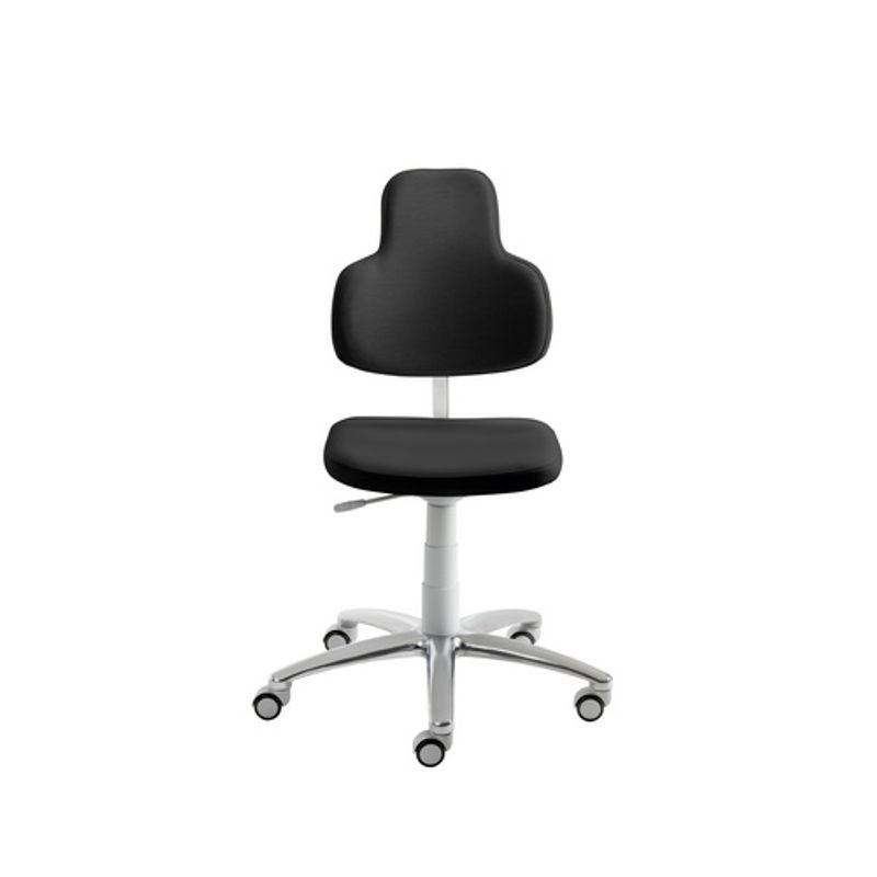Mayer Sitzmöbel Drehstuhl in Schwarz mit Kunstleder und Rollen, B: 62 cm, H: 60 cm - Bild 2
