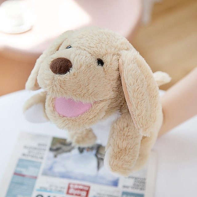 Yiran toy Bauernhof Tier Plüsch Handpuppe, Gelb, Braun, ab 14 Jahren - Bild 1