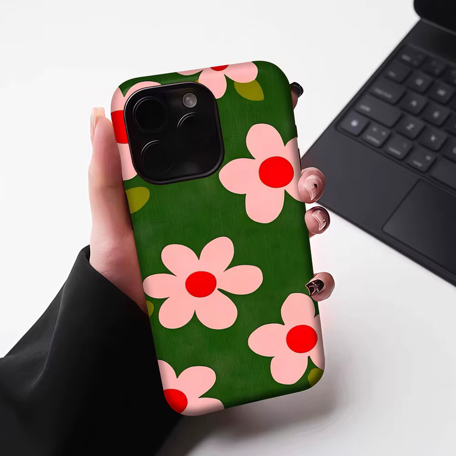 Aurbe Matte 2-in-1 MagSafe Hülle Bloom Bud Case für iPhone 17 16 15 14 Plus Pro Max Stoßfeste Hartschale in Multicolour - Bild 6