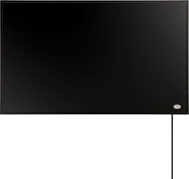 Könighaus Infrarotheizung Black Edition 450 W in Schwarz mit Kabelausgang quer links - Bild 1