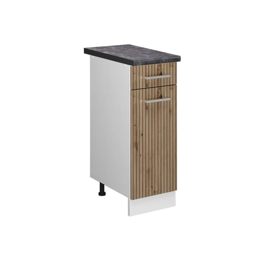 Vicco Küchenunterschrank R-Line Artisan-Eiche Weiß Anthrazit B: 30 cm, T: 60 cm, H: 81,6 cm - Bild 2