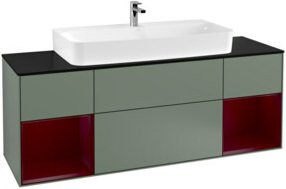 V&B Waschtischunterschrank Finion mit Wandbeleuchtung, Breite: 160 cm, Tiefe: 50,1 cm, Höhe: 50,1 cm, lackiert - Bild 1