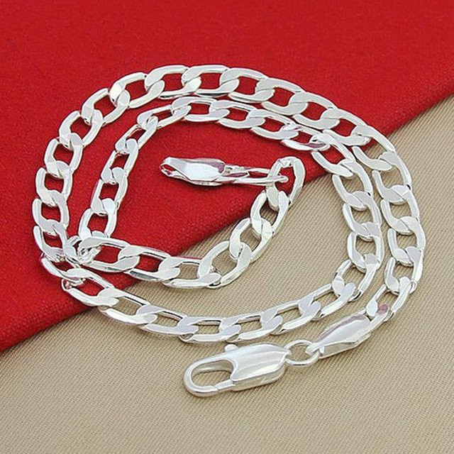 Halskette 925 Silber, 10 mm, 60 cm, Herren - Bild 1