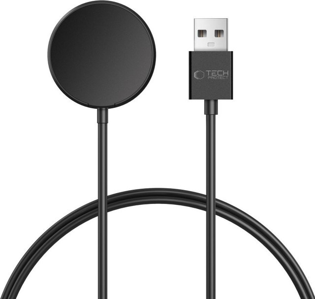 Tech-Protect MC03 Ultraboost Wireless-Ladegerät für Samsung Galaxy Watch Series, USB-A, Schwarz - Bild 1