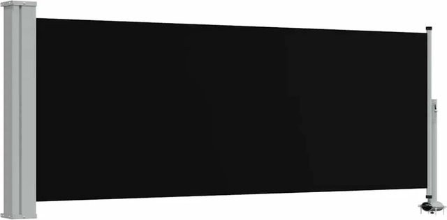 vidaXL Ausziehbare Seitenmarkise aus Polyester in Schwarz, B: 300 cm, H: 100 cm - Bild 1