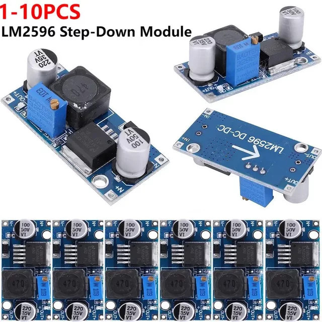 ALLOYSEED LM2596 DC-DC Step-Down Spannungsregler Modul, 3A einstellbar, Blau - Bild 1