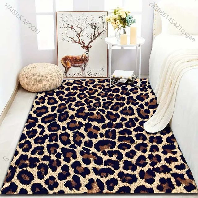 UQIDEHOME Teppich mit Leopardenmuster in Multicolour, rutschfest und waschbar, B/T: 60 x 40 cm - Bild 1