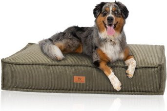 Knuffelwuff Hundekissen Lesedi Cord in Khaki mit abnehmbarem Bezug und rutschfester Unterseite B: 120 cm, T: 80 cm - Bild 3