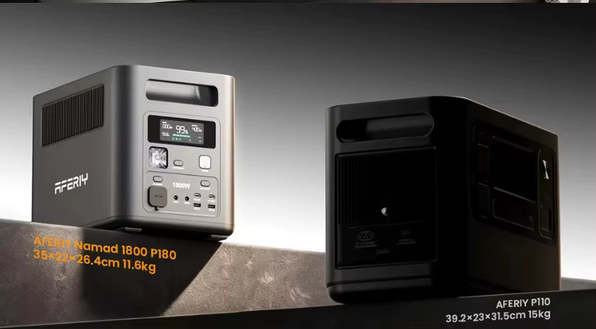 AFERIY P180 Tragbare Powerstation mit 1024Wh Kapazität und 1800W Ausgangsleistung, LiFePO4-Batterie für Outdoor, Camping und Reisen, Schwarz/Grau - Bild 4