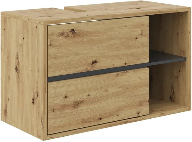 Vicco Waschbeckenunterschrank Viola Eiche hängend B/T/H: 100 x 60 x 45,5 cm - Bild 2