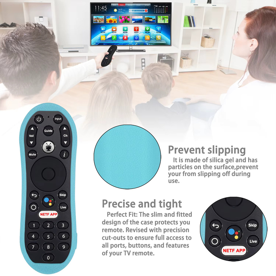 Stoßfeste Silikon-Schutzhülle in Grün für TiVo Stream 4K Fernbedienung mit Anti-Verlust-Funktion und wasserdichter Schale von hononjo - Bild 3